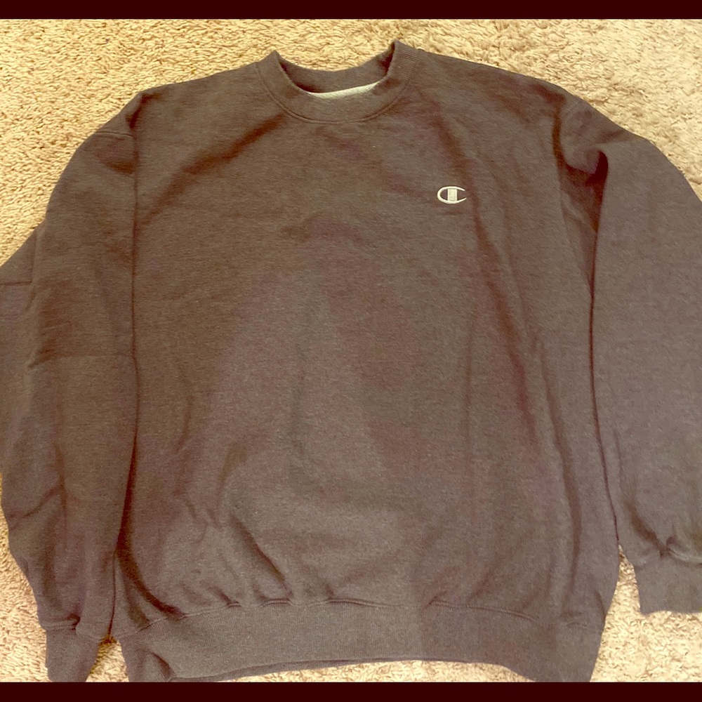 Dark grey men's Champion sweatshirt.